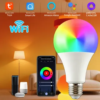 E27 Tuya WiFi ampoule LED intelligente maison intelligente RGB lampes…