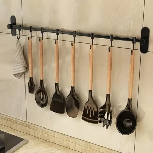 Support de rangement pour équipement de cuisine, 1 pièce, comme couvercle de Pot et spatule, support à crochet mural, rangement multidirectionnel pour articles de cuisine