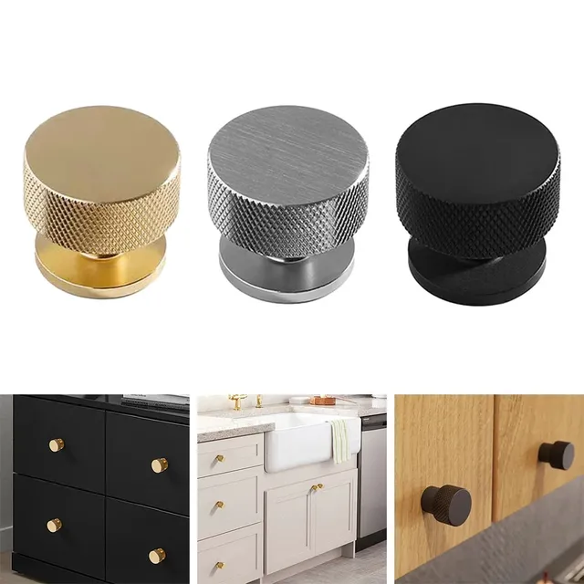Bouton moleté aluminium noir mat argent brossé doré poli… – vue 6