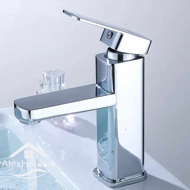 Mitigeur lavabo haut design contemporain chromé brillant… – vue 3