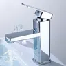 Mitigeur lavabo haut design contemporain chromé brillant… – vue 3