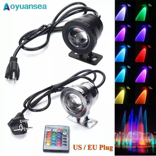 Ampoule de projecteur LED sous-marine RGB AC 110V 220V DC 12V 15W 10W