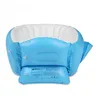Gonflable bébé portable bleu blanc vinyle épais ovale… – vue 3