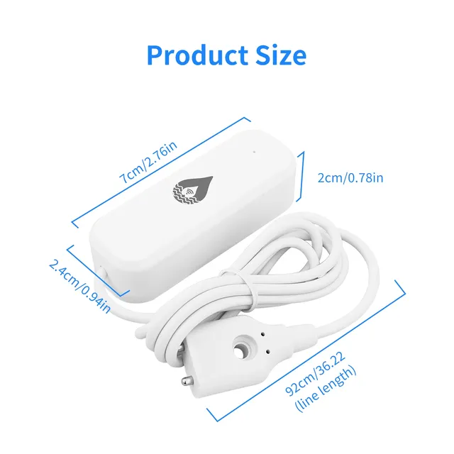 Détecteur fuite eau connecté Zigbee sans fil compatible… – vue 5