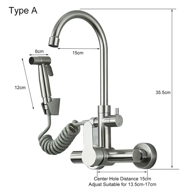 Shinesia robinet d'évier de cuisine en Nickel brossé – vue 3