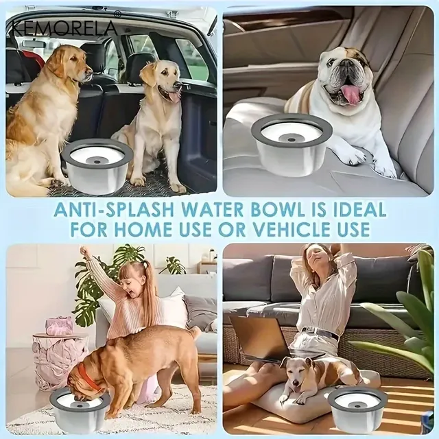 Bol d'eau pour chien en acier inoxydable – vue 5
