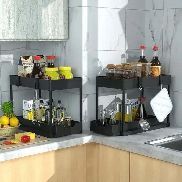 Organisateur sous évier modulable double couche tiroirs… – vue 5