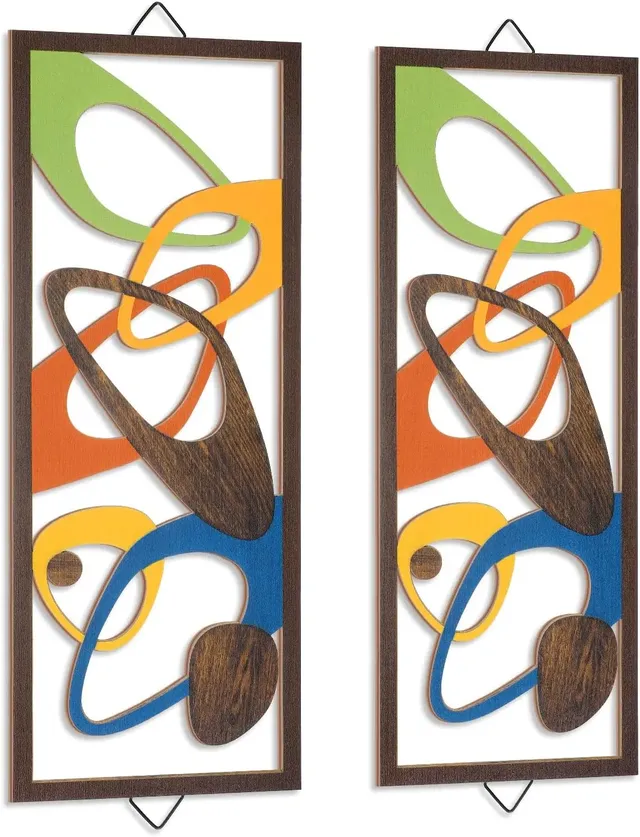 2 pièces 40cm décor moderne élégance acents muraux bois… – vue 6