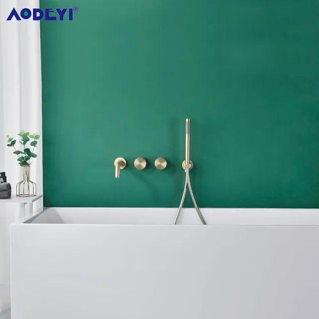 HOShower-Ensemble de Bec de Baignoire à Main en Laiton… – vue 2