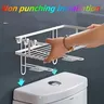 Étagère rangement salle bain toilettes compacte blanche… – vue 3