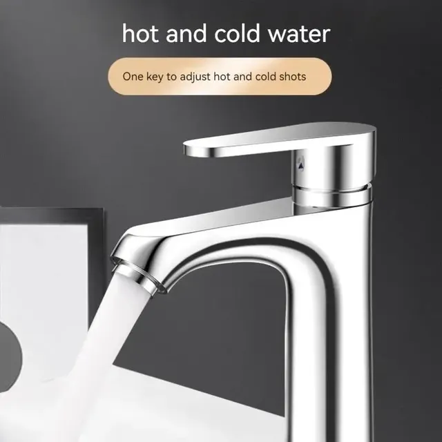 Mitigeur lavabo monocommande chromé corps cylindrique… – vue 6