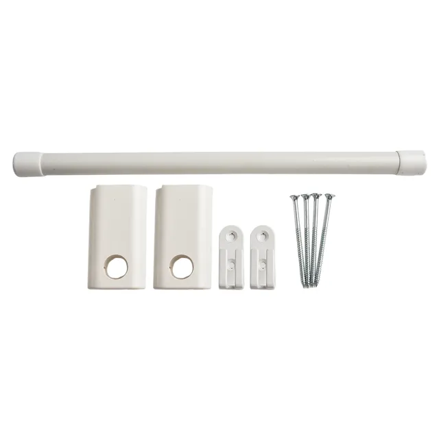 Porte serviettes chauffant 30cm acier carbone ABS blanc… – vue 2