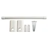 Porte serviettes chauffant 30cm acier carbone ABS blanc… – vue 2