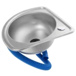 Évier de cuisine RV, coin en acier inoxydable, petit lavabo mural, bol simple pour l&rsquo;extérieur