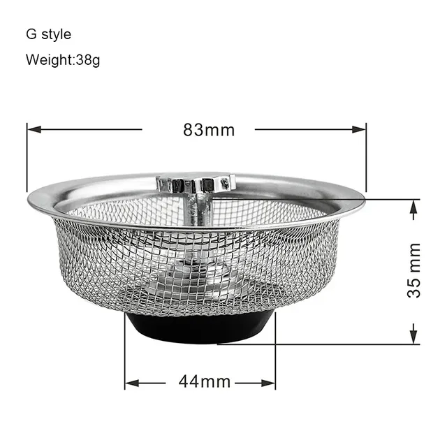 Filtre d'évier de cuisine en acier inoxydable – vue 5