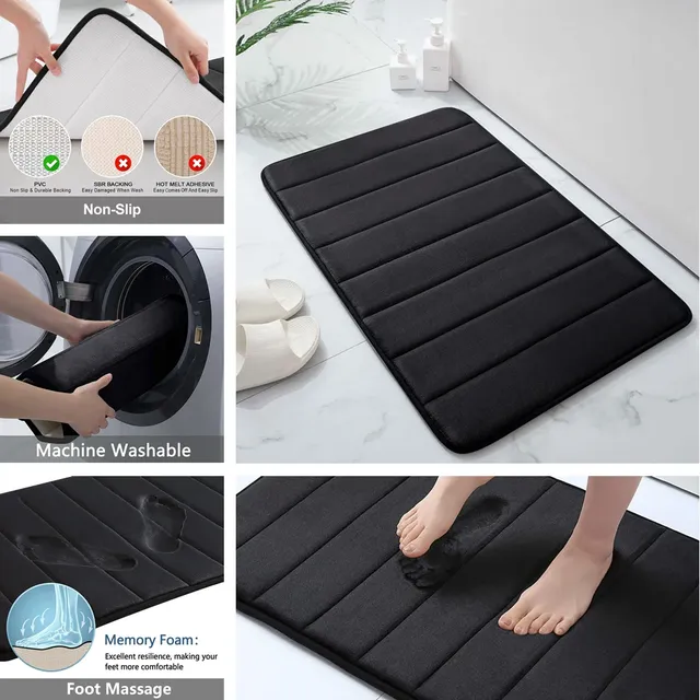 Tapis de bain Super absorbant en mousse à mémoire de forme – vue 4