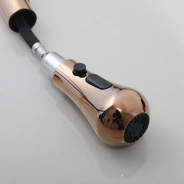 JIENI robinet de cuisine en or Rose – vue 3