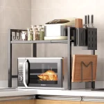 Étagère de rangement de cuisine multicouche, organisateur de condiments, étagère pour micro-ondes, étagères de rangement simples pour comptoir, accessoires de cuisine