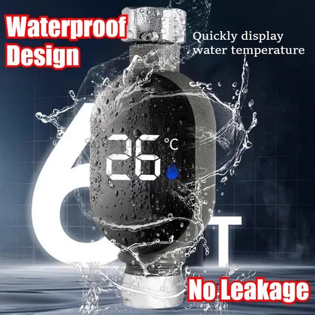 Thermomètre de douche d'eau domestique avec affichage… – vue 3