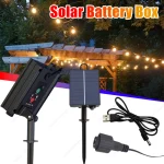 Kit de boîte de batterie solaire, panneau lumineux au Lithium alimenté avec perceuse, pelle, télécommande pour bande lumineuse Led, bricolage