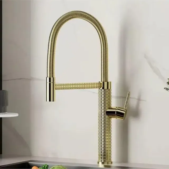 Robinet extractible motif concave convexe gravé luxueux… – vue 2