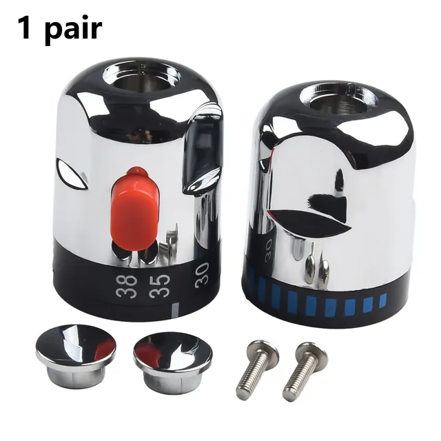 Paire Poignées Thermostatiques Chrome Miroir Plastique… – vue 6
