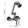 Robinet de cuisine mural en acier inoxydable – vue 6