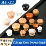 10 pièces boutons d&rsquo;armoire ronds en bois boutons de tiroir poignées de placard de cuisine poignées de porte de garde-robe poignées de meubles matériel