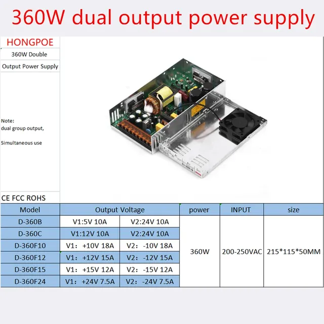 Alimentation Électrique à Double Sortie