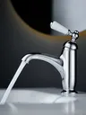 Robinet de lavabo à poignée unique en laiton rétro – vue 6
