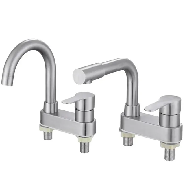 Robinet de lavabo de bain brossé en acier inoxydable 304 – vue 2