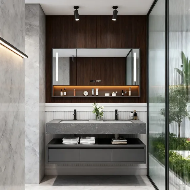 Lavabo en bois Intelligent – vue 2