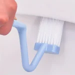 Brosse de toilette Portable en forme de S, nettoyeur de toilettes, bord incurvé, poignée d&rsquo;angle, fournitures de salle de bains, nettoyage d&rsquo;outils ménagers, accessoires