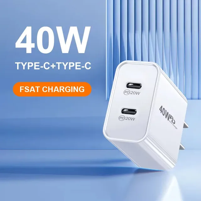 40W USB C chargeur Charge rapide QC 3.0 double PD… – vue 3