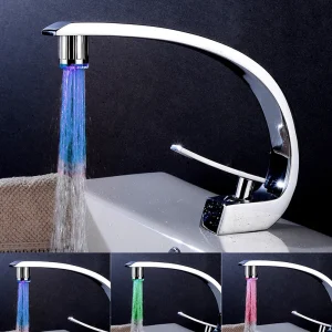 Tête de buse à LED pour robinet de douche, économie d’eau, lumières de cuisine, température, nouveauté Tête de buse à LED pour robinet de douche, économie d’eau, lumières de cuisine, température, nouveauté