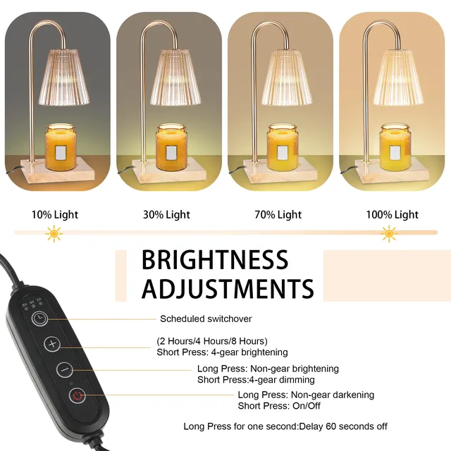 Lampe chauffe bougie électrique variateur minuterie… – vue 6