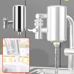Purificateur d’eau de robinet en acier inoxydable, système de filtre de robinet de cuisine et de salle de bains, réduit le chlore, Filtration d’élément filtrant lavable Purificateur d’eau de robinet en acier inoxydable, système de filtre de robinet de cuisine et de salle de bains, réduit le chlore, Filtration d’élément filtrant lavable
