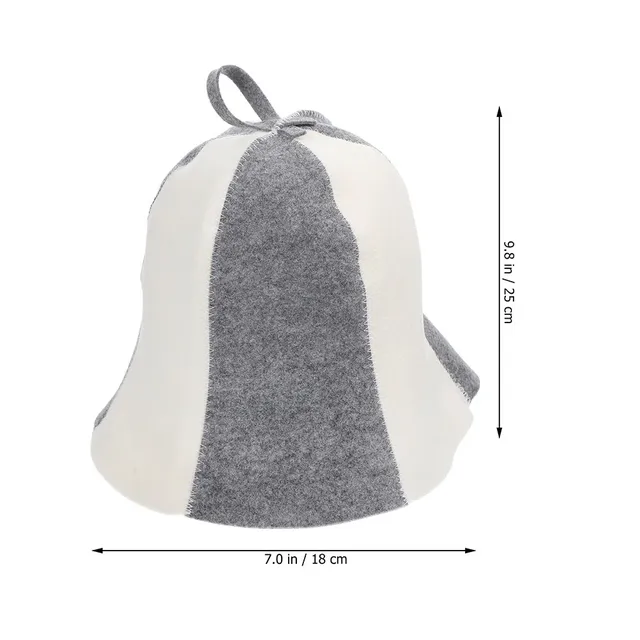 Chapeaux sauna feutre laine lot trois bicolore gris… – vue 5