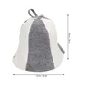 Chapeaux sauna feutre laine lot trois bicolore gris… – vue 5