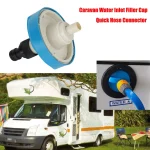 Bouchon de remplissage d&rsquo;entrée d&rsquo;eau pour camping-car, connecteur de tuyau rapide pour caravane, accessoires de camping-car, connecteur de tuyau de remplissage d&rsquo;entrée d&rsquo;eau