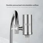 Robinet de cuisine en acier inoxydable, purificateur d&rsquo;eau, filtre à eau du robinet avec élément filtrant, Filtration de boisson domestique