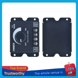 DC 12 V 24 V LED variateur 30A 360 W régulateur de tension contrôleur réglable pour LED bande lumineuse lampe LED gradateurs