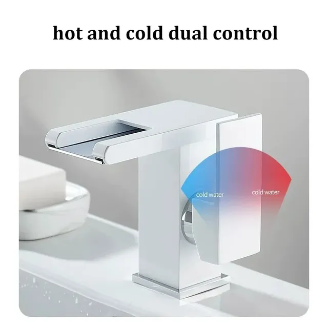 Lavabo Style cascade tout en cuivre lumière LED robinet… – vue 5