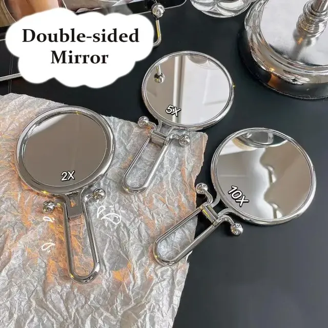 ● Miroir de maquillage grossissant brillant 2x/5x/10x – vue 2
