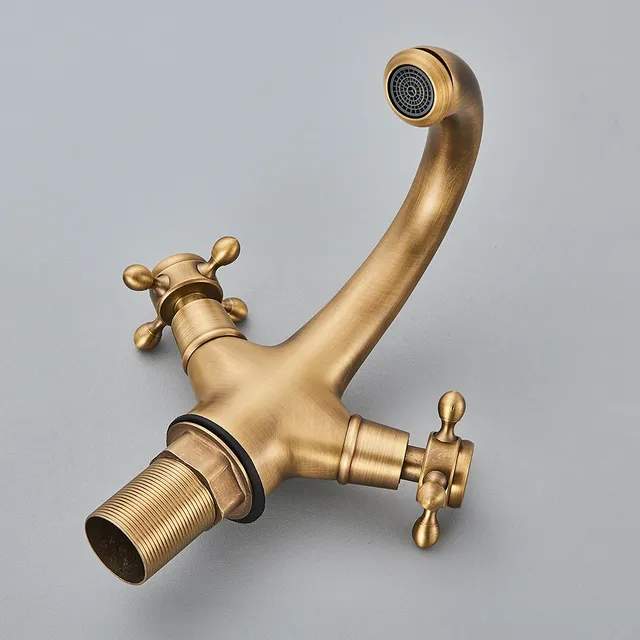 Robinet lavabo mitigeur laiton antique bronze brossé… – vue 7