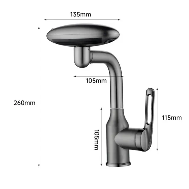 Bassin cascade multifonctionnel avec rotation à 360 ° – vue 6