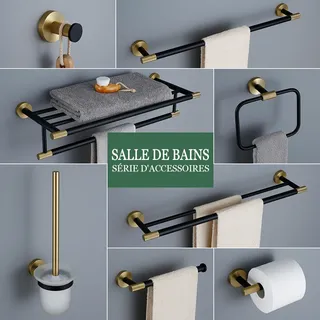 Ensemble accessoires salle bains mural porte serviettes porte papier…