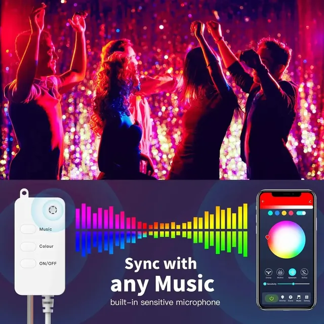Guirxiété lumineuse LED WiFi BLE – vue 3