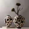 Ensemble trois vases céramique mat ovoïde col étroit… – vue 3