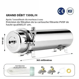 Purificateur d'eau UF 1500L à haut débit pour toute la maison
